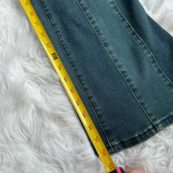 ⛅️[ Dolls Kill ] X Delia’s Hillside Sweetheart Flare Denim Jeans Lace-Up Waist - Picture 7 of 17